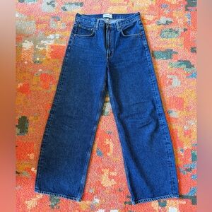 Agolde Women’s Baggy Jeans in Dark Blue
